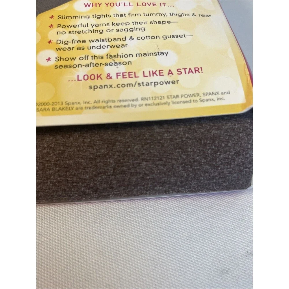 SPANX Star Power Center Stage Shaping Tights Heathered Java A NIB